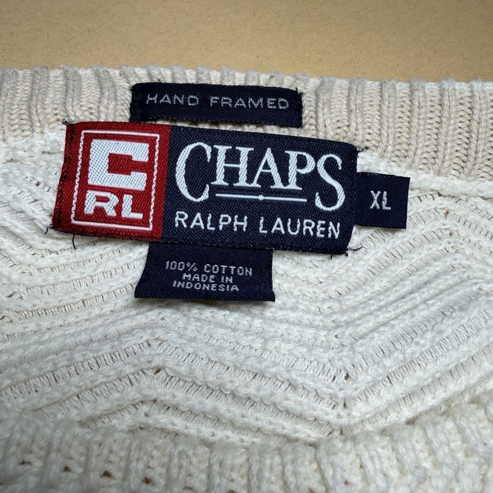 Vintage Chaps by RL Men's Cream Sweater - Picture 5 of 7